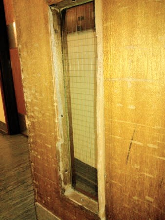 Door face damage